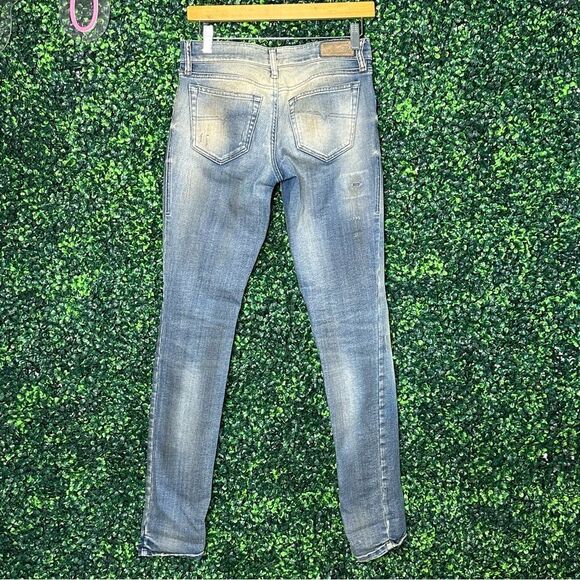 Diesel Grupee Distressed Thrashed Low Rise Skinny Denim Jeans Sz 27 - Picture 5 of 11